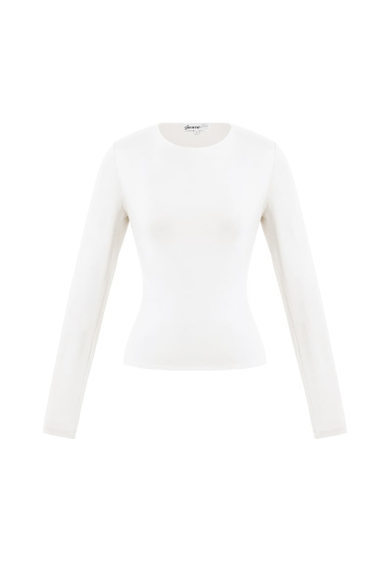 Nylon Long sleeve tops Solid color Basic All Fit  Clothes