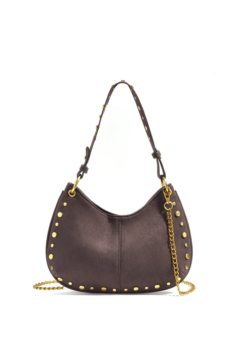 Shoulder Bags Rivet Casual Imitation Suede Daily Accessories