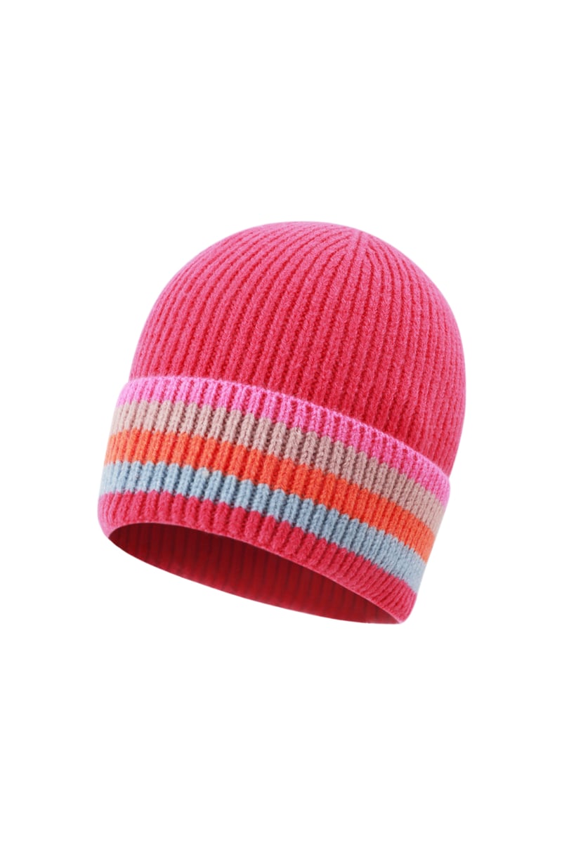 Multi color striped hat