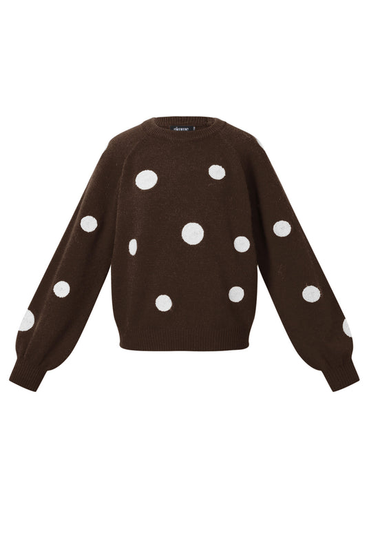 Polyester fiber (polyester) Knit sweaters Polka dots Casual Fall/Winter Clothes