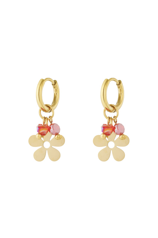 Stainless Steel Drop Earrings Flower Casual Daily