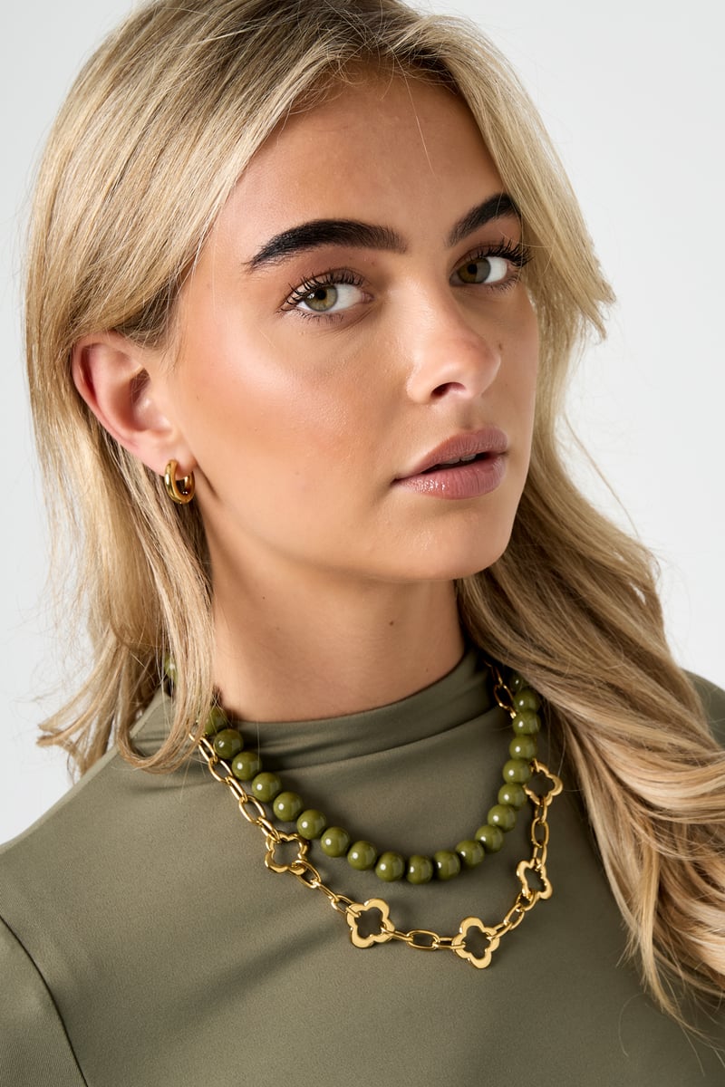 Stainless Steel Chain Necklaces Clover Casual Daily Simple Series Women's jewelry