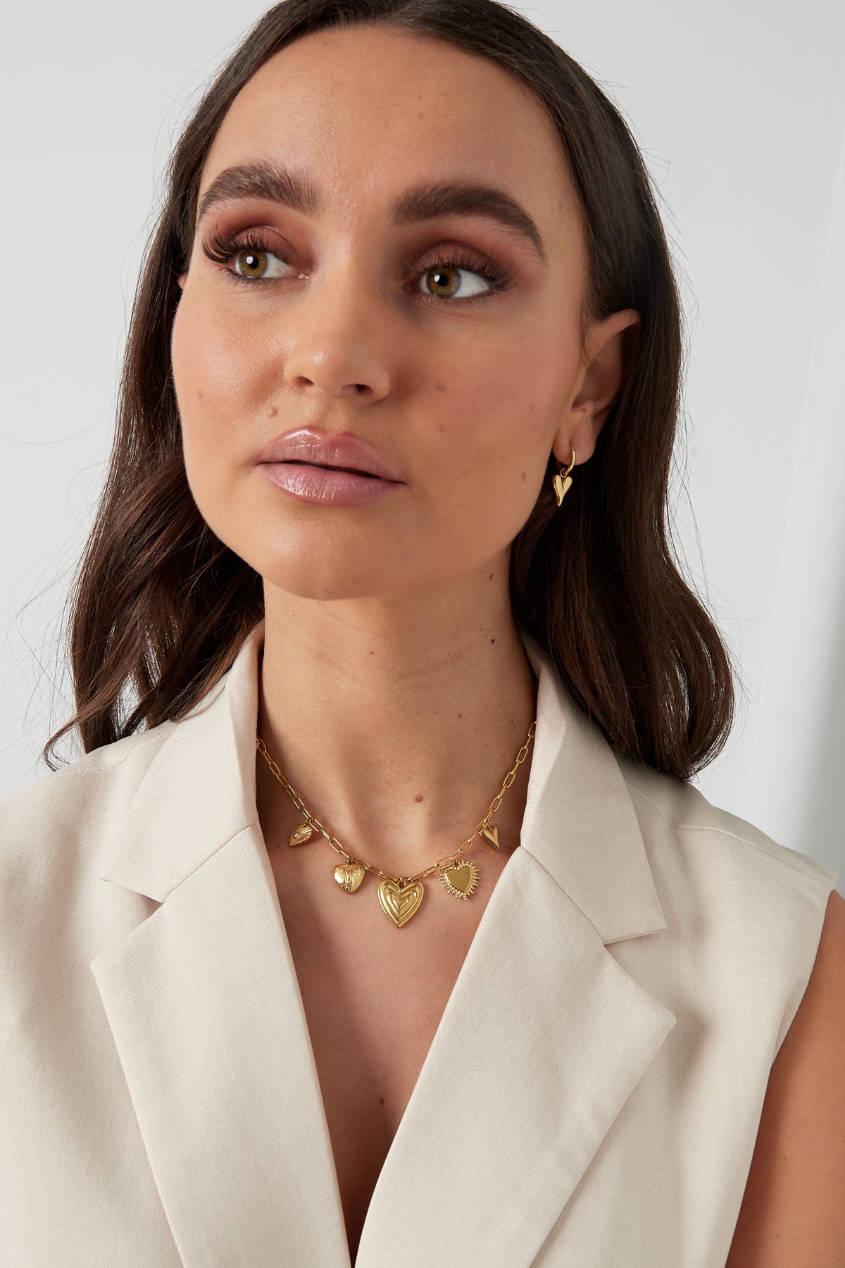 charm necklace hearts for the win