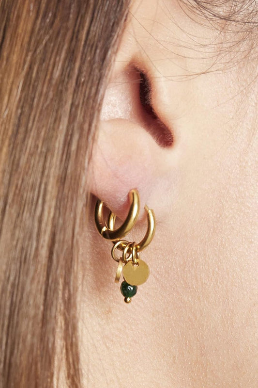 Earrings Delicate Black Stainless Steel