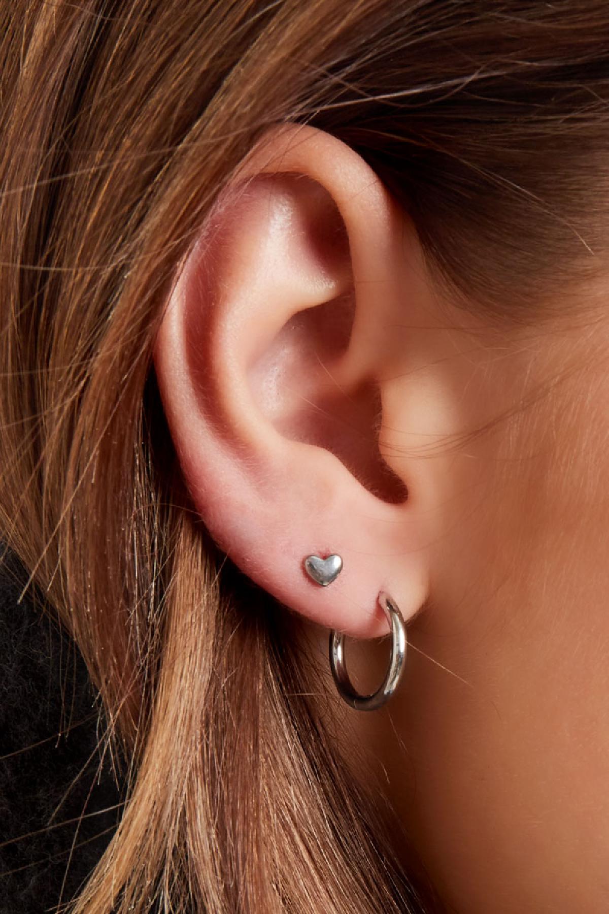 Creoles simple M Gold Color Stainless Steel