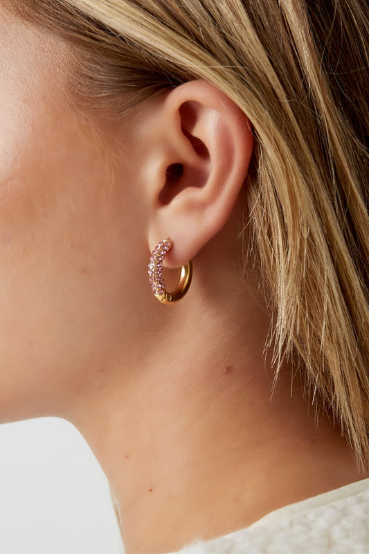 Shiny Rings earrings - white