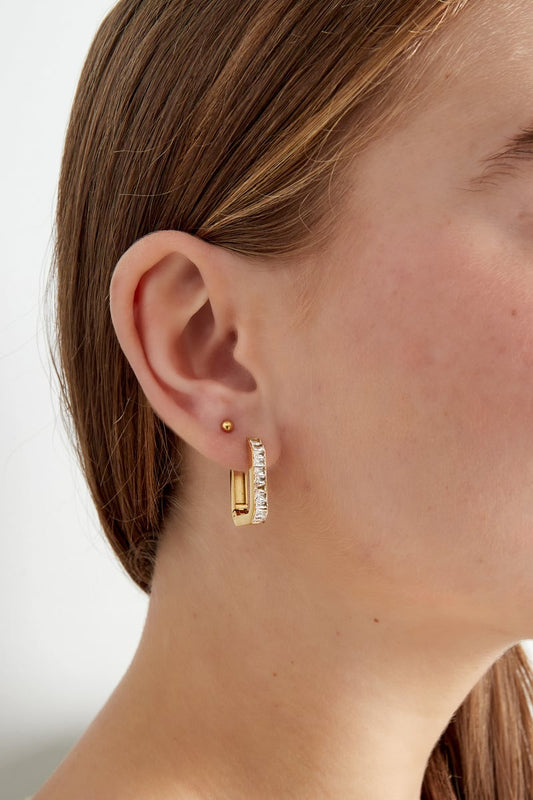 rectangular diamond earrings