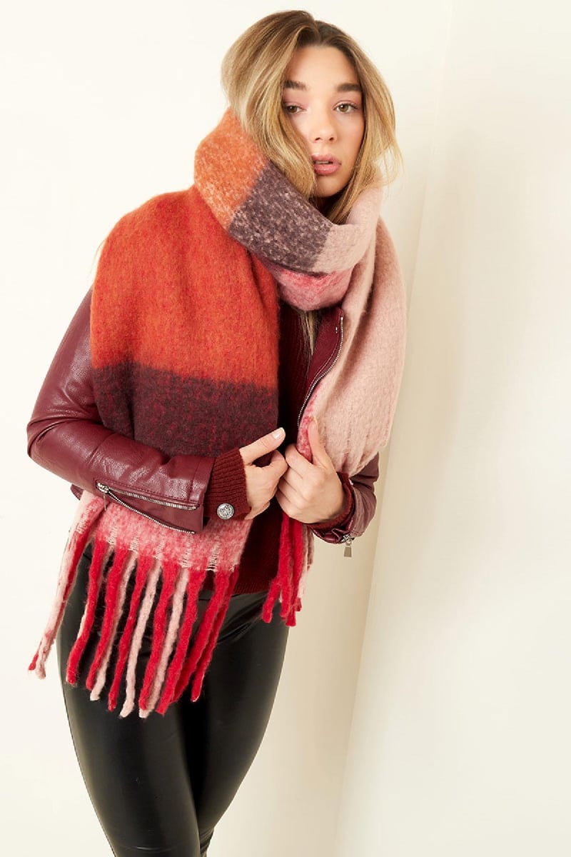 Scarf Winter Time Beige Polyester