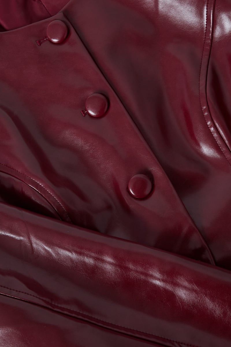 Trendy PU top - Black