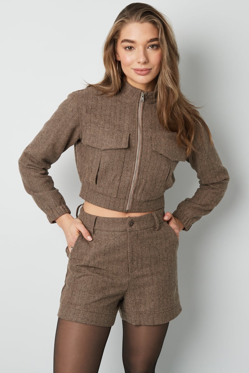 Short knitted deluxe - Grey