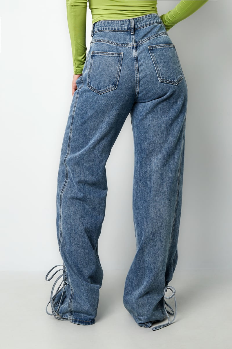 Jeans bossy bow - Blue