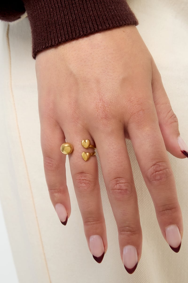 Stainless Steel Minimalist Rings Heart Casual Daily Simple Series Women's jewelry