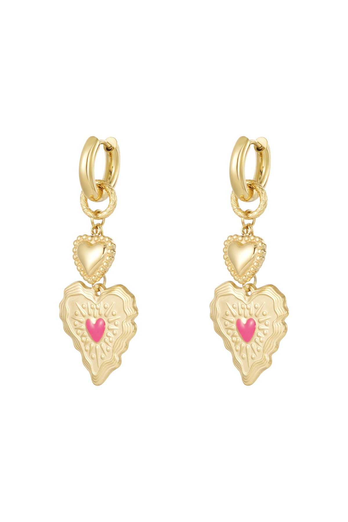 Stainless Steel Drop Earrings Heart Casual Daily Simple Series Women's jewelry