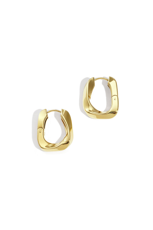 Stainless Steel Hoop Earrings rectangle Casual Daily Simple Series Women's jewelry