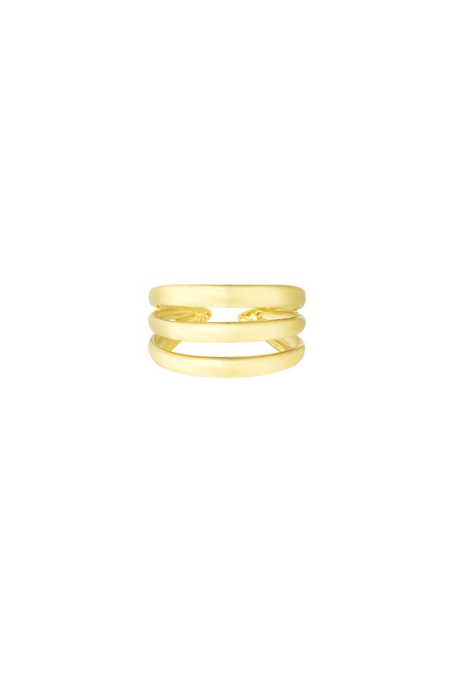 VINTAGE DRIELAAGSE RING - GOUDEN RING