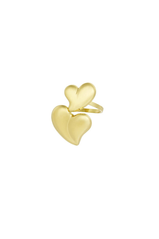 DOUBLE LOVE RING - GOUDEN RING