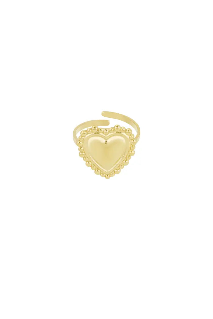 GOLDEN BUBBLE HEART - RING