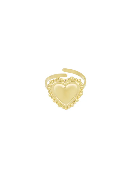 GOLDEN BUBBLE HEART - RING