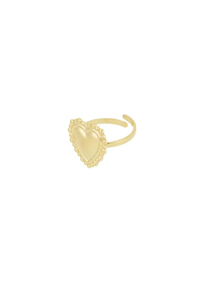 GOLDEN BUBBLE HEART - RING