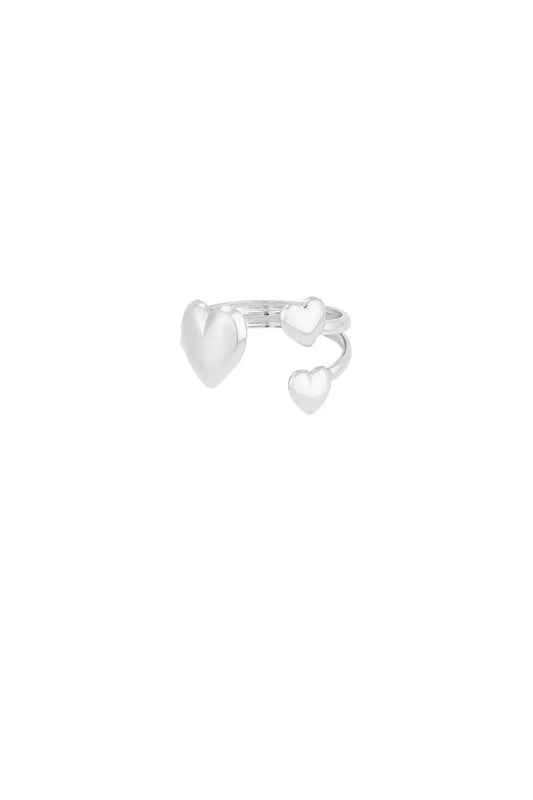 SILVER HEARTS TRIO - RING
