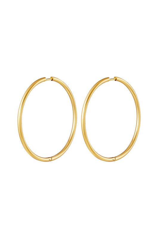 stainless steel earrings hoops large
