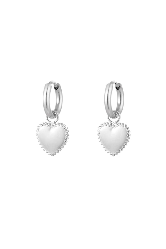 earrings decorated heart small
