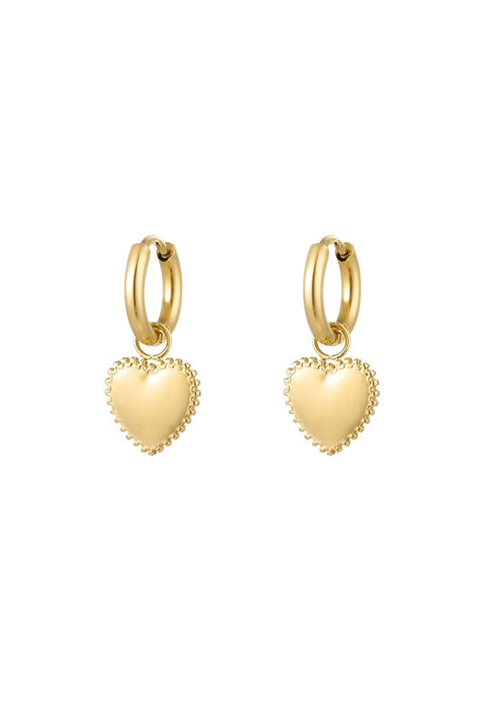 earrings decorated heart small