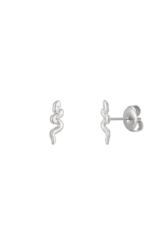 Ear plug snake - silver color Stainless Steel