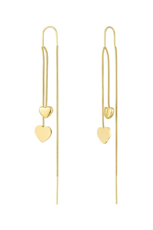 hanging heart earrings