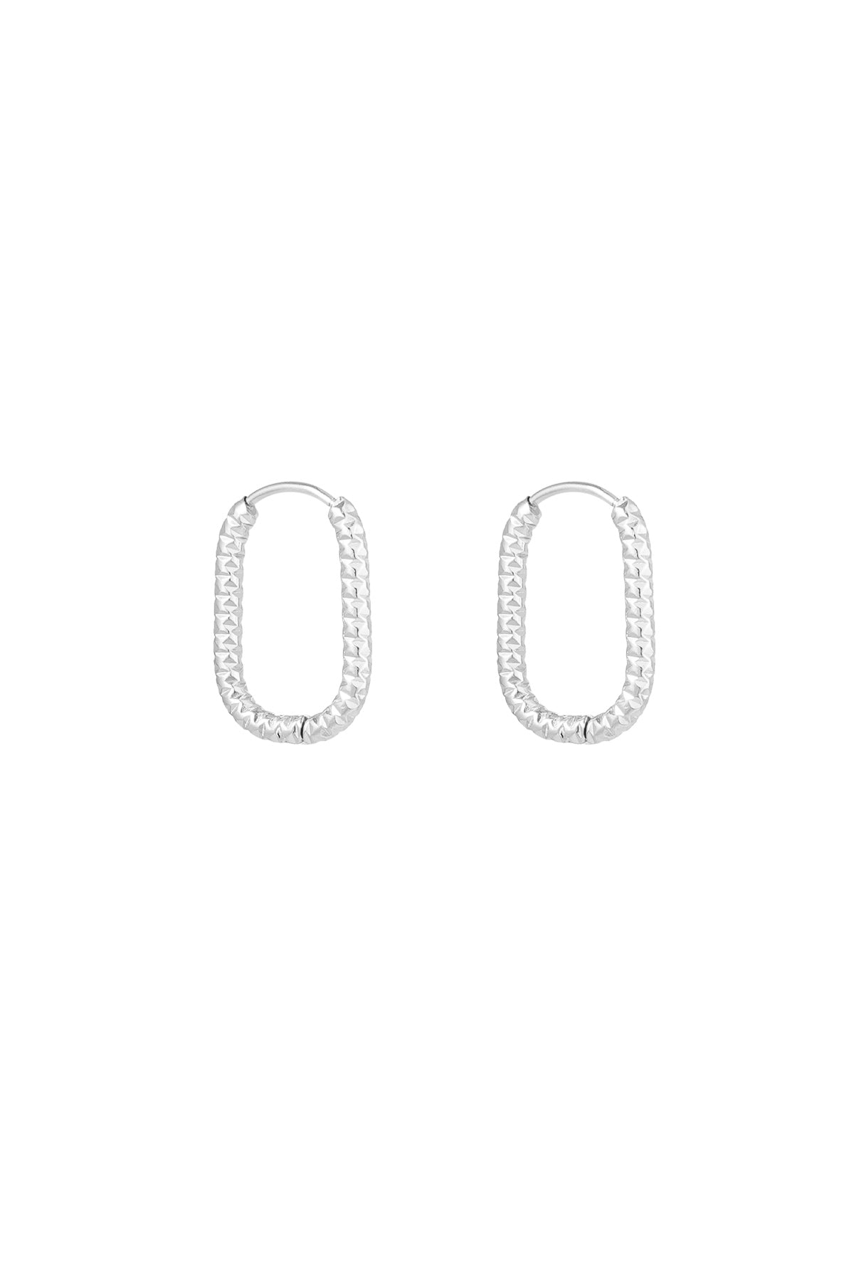 earrings ribbed elongated