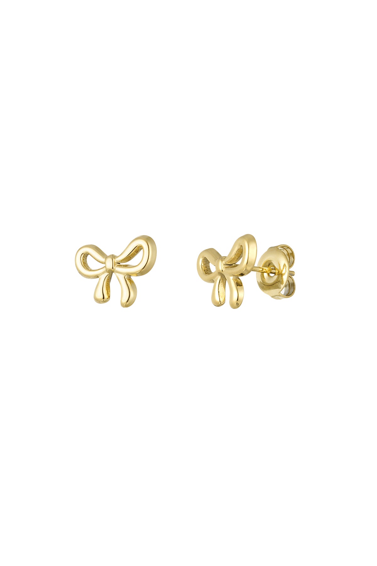 Ear studs bow life - Silver Color color