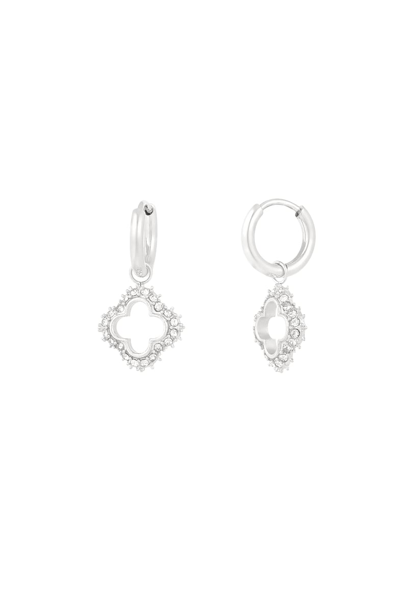 lucky diamond charm earrings