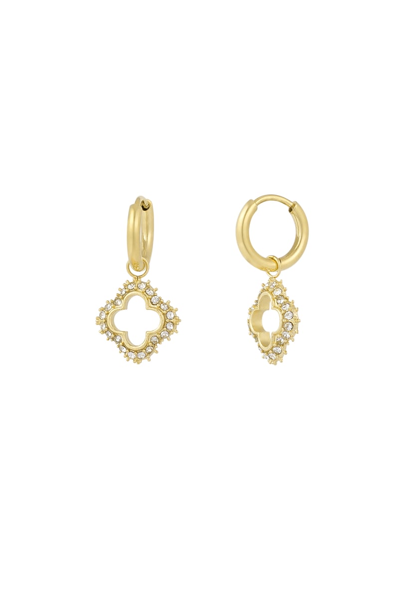 lucky diamond charm earrings