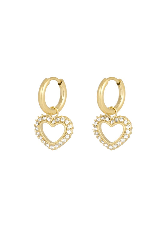 diamond heart earrings