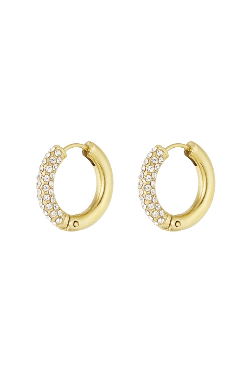 Shiny Rings earrings - white