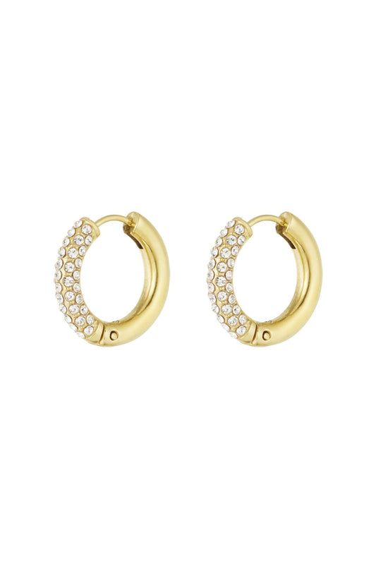 Shiny Rings earrings - white