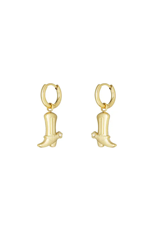 GOLDEN COWBOY BOOT - OORBELLEN