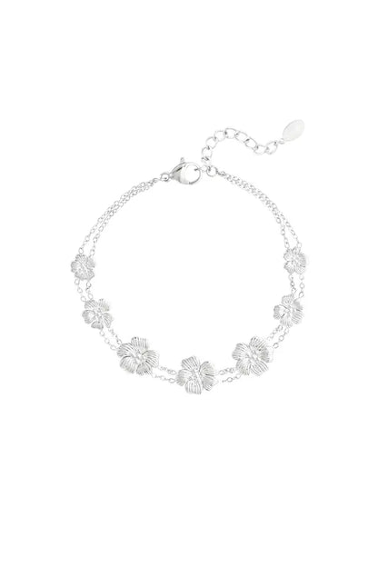 SILVER FLOWERS - ARMBAND