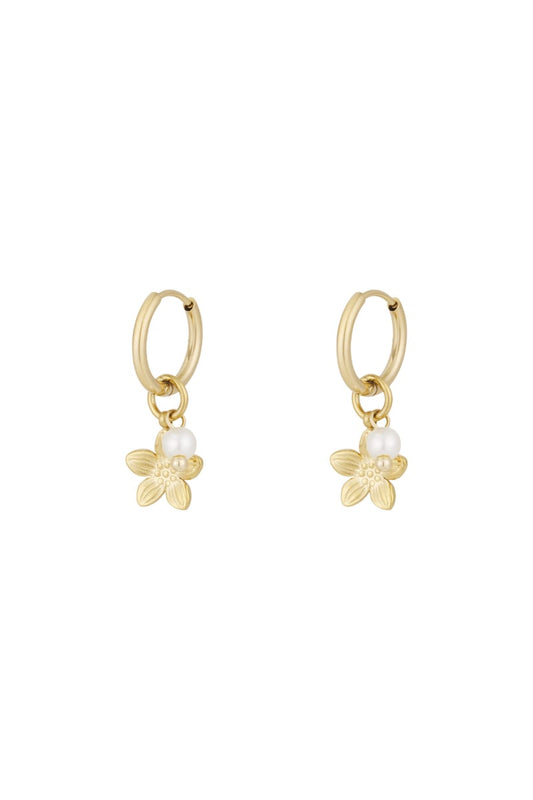 pearl blossom earrings