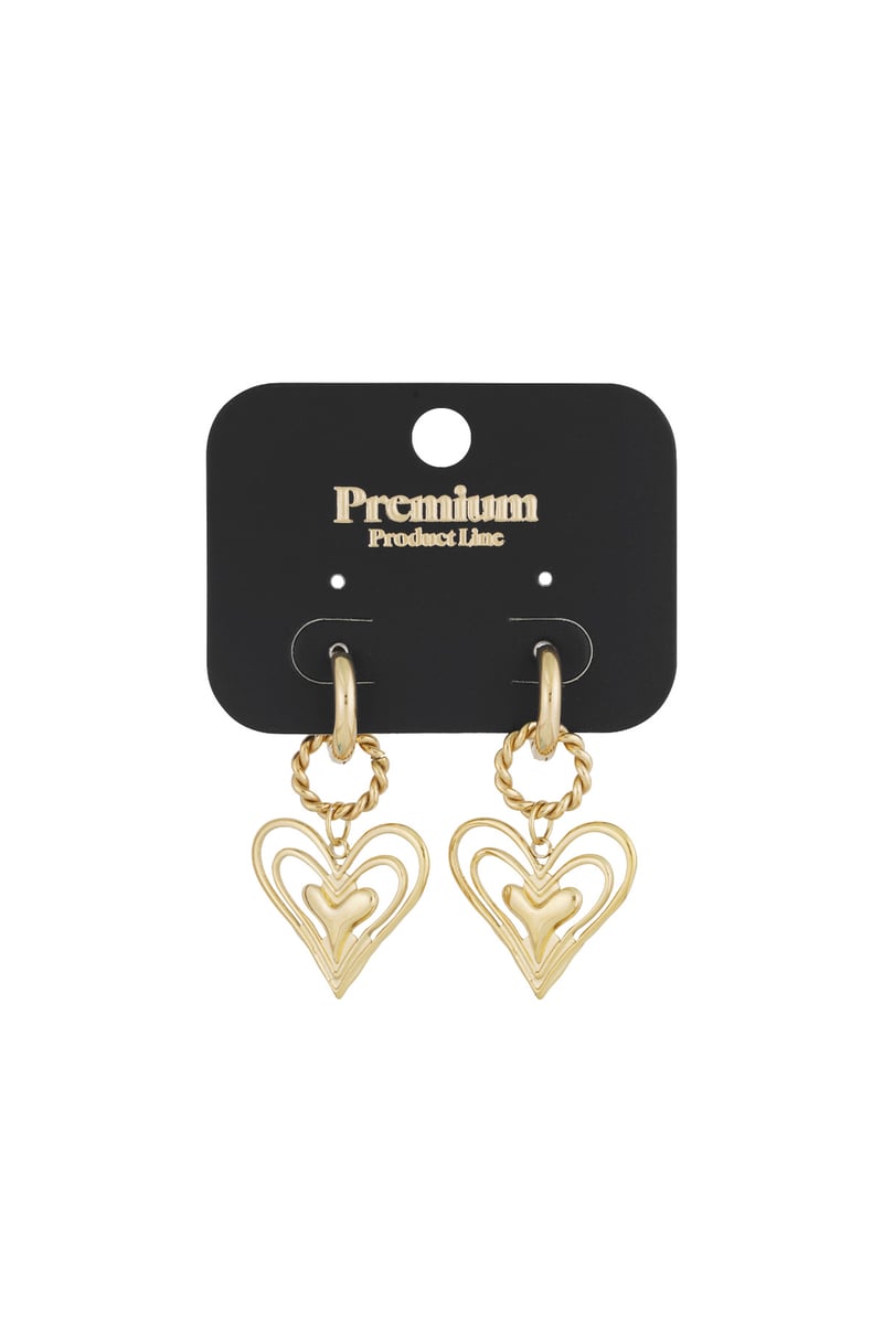 Earrings what's love - Gold colored