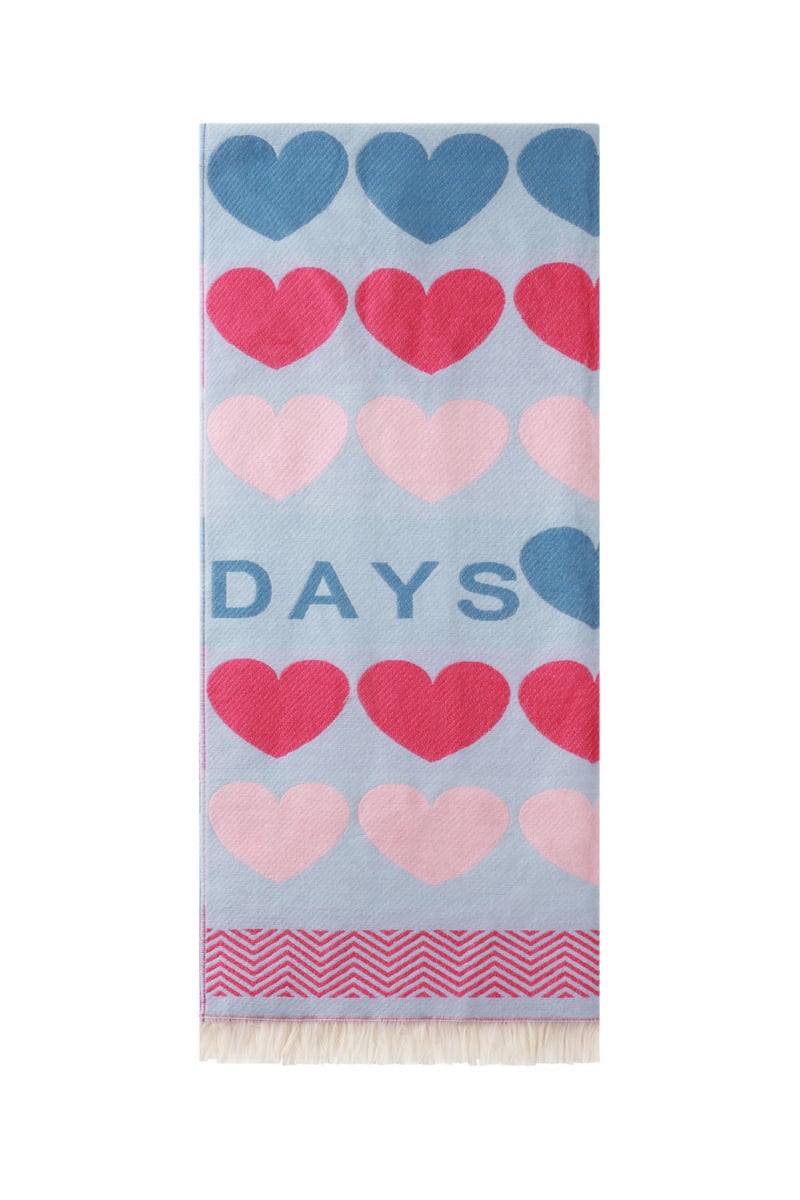 Scarf with hearts