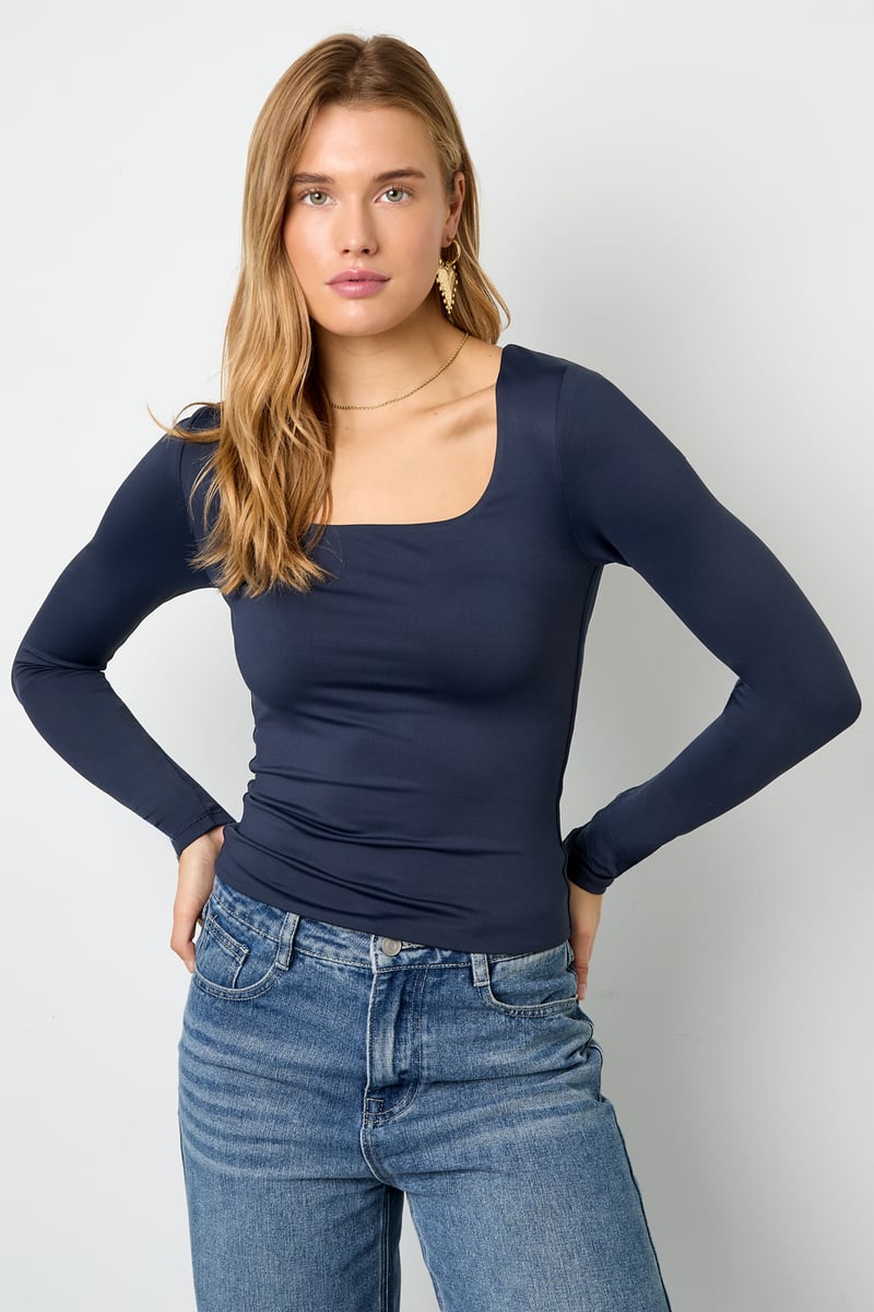 Nylon Long sleeve tops Solid color Basic All Fit  Clothes