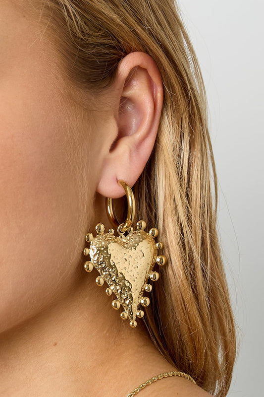 Stainless Steel Drop Earrings Heart Casual Daily Simple Series Women's jewelry