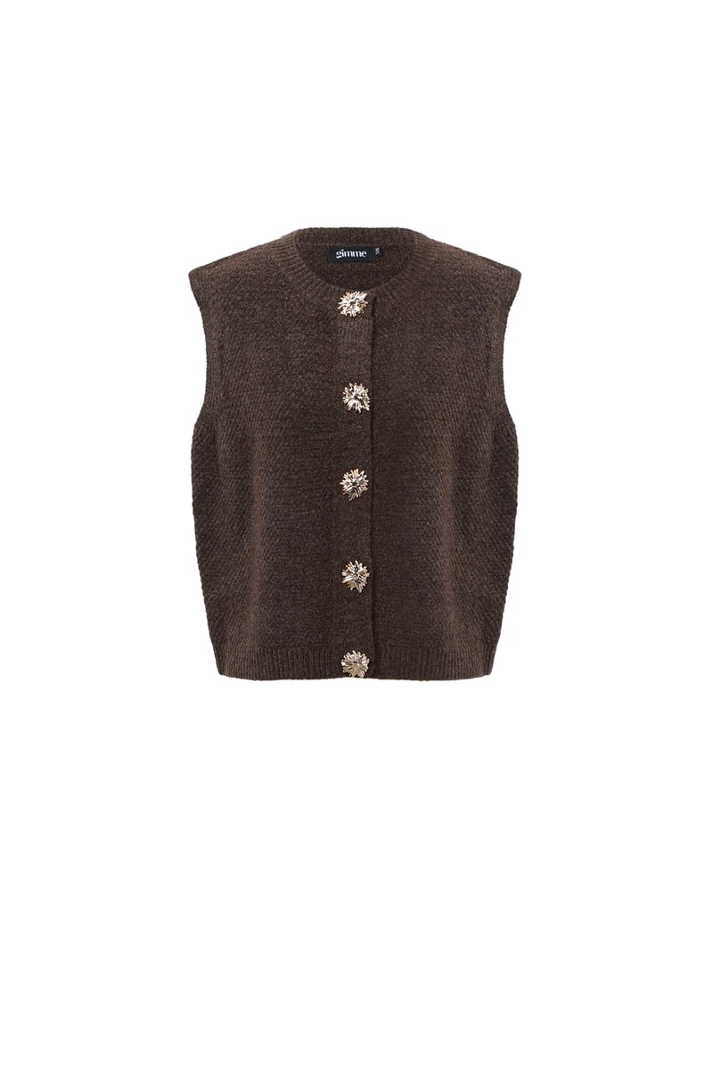 Polyester fiber (polyester) Knitted vest Solid color Casual Fall/Winter  Clothes