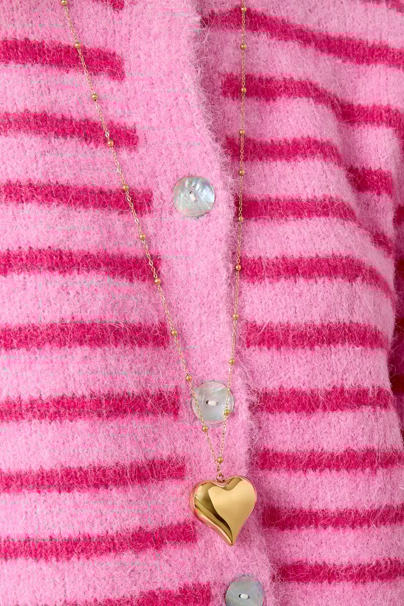 Stainless Steel Long Necklaces Heart Casual Daily Simple Series Women's jewelry