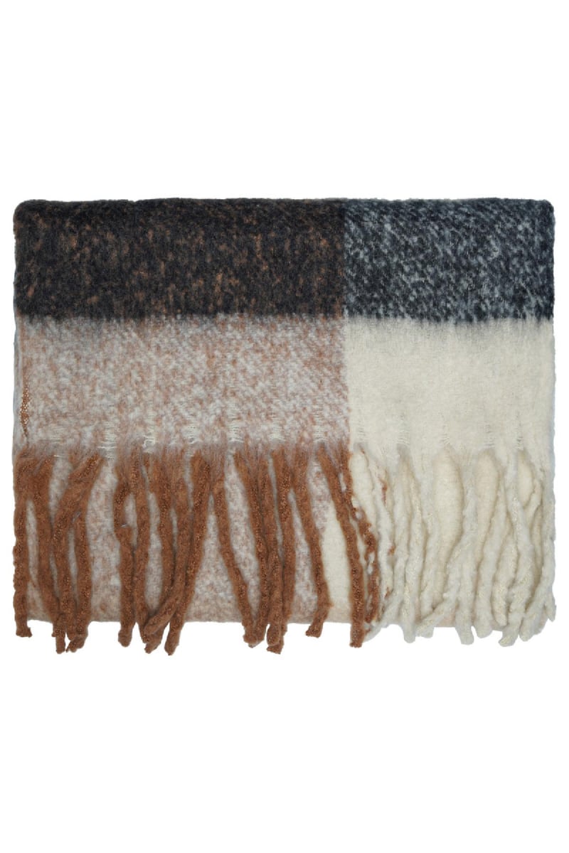 Scarf Winter Time Beige Polyester