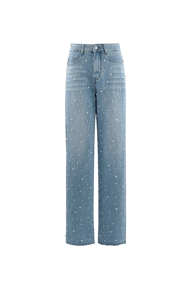 Denim jeans pearl adoration - blue