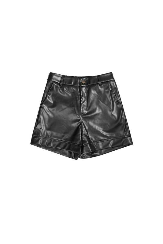 PU shorts - Black