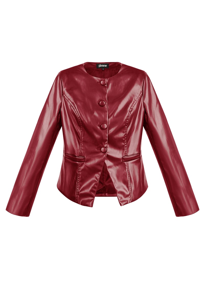 Trendy PU top - Black