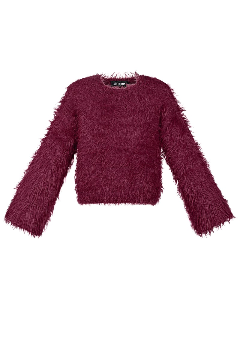 Fluffy finesse top - Burgundy